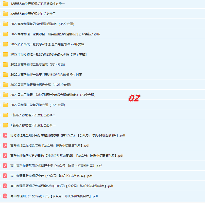 高中物理提分资料库大合集（持续更新）