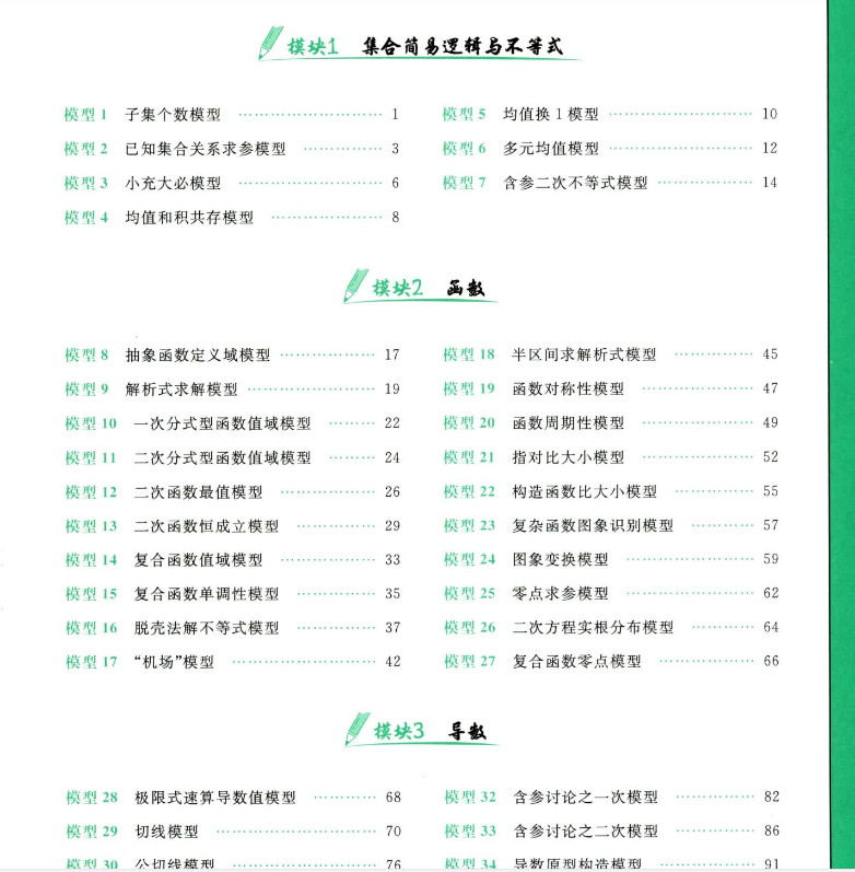 【作业帮】高考数学143个解题模型